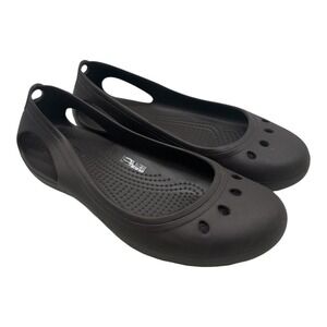 Crocs Kadee Women's Size 7 Ballet Flats Brown Closed Toe Shoes Slingback Slip On